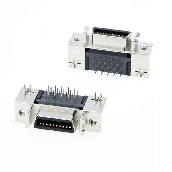 SCSI MDR 20Pin Female Connector R/A DIP Type