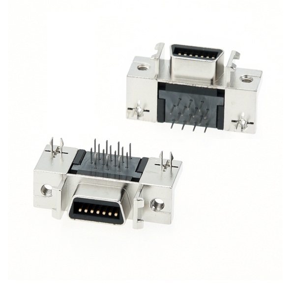 SCSI MDR 14Pin Female R/A DIP Type Connector