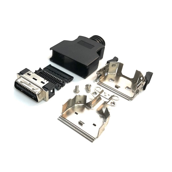 SCSI MDR-26Pin Male IDC Latch Type Connector With ABS Hood