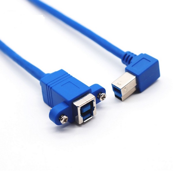 USB 3.0 BM L Type to BF Cable for For Panel Mount