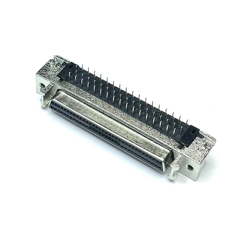 SCSI-II 68Pin Female R/A DIP Type Connector For PCB