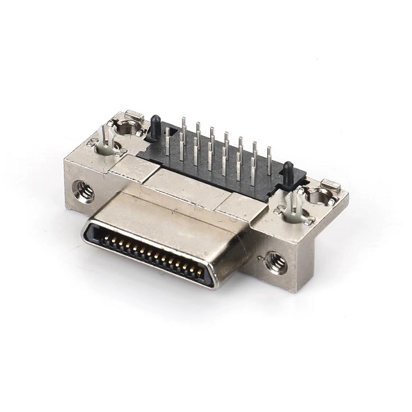 VHDCI SDR 28Pin Female R/A Type Connector Pitch=0.8mm