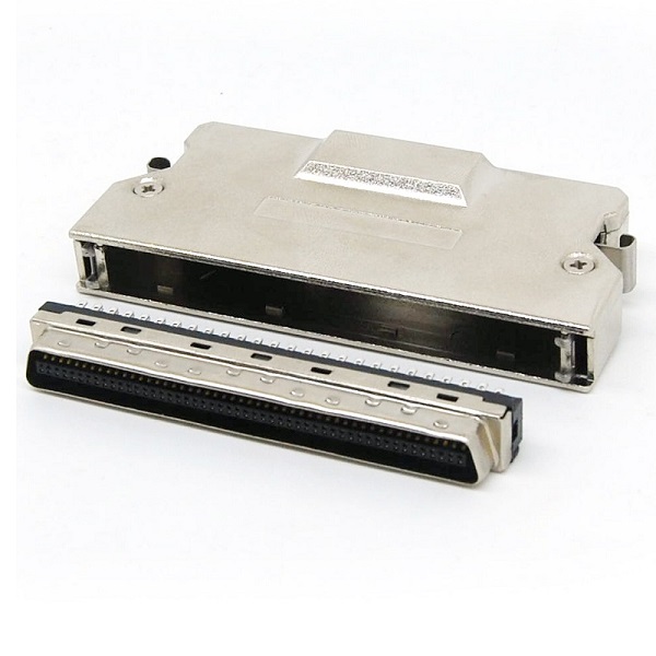 SCSI 100Pin Male Connector With Zinc Hood(Latch Type)
