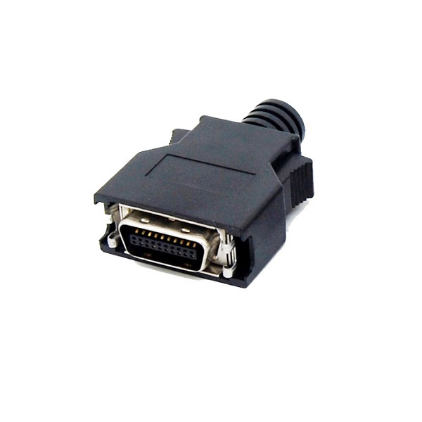 SCSI 20Pin Male Connector With ABS Hood(Latch Type)