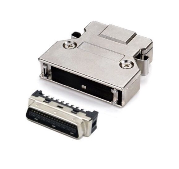 SCSI 36Pin Male Connector With Zinc Hood(Latch Type)