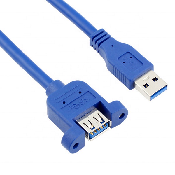USB 3.0 AM to AF Cable For Panel Mount