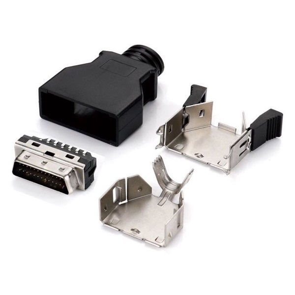 SCSI-II 26Pin Male Connector With ABS Hood(Latch Type)