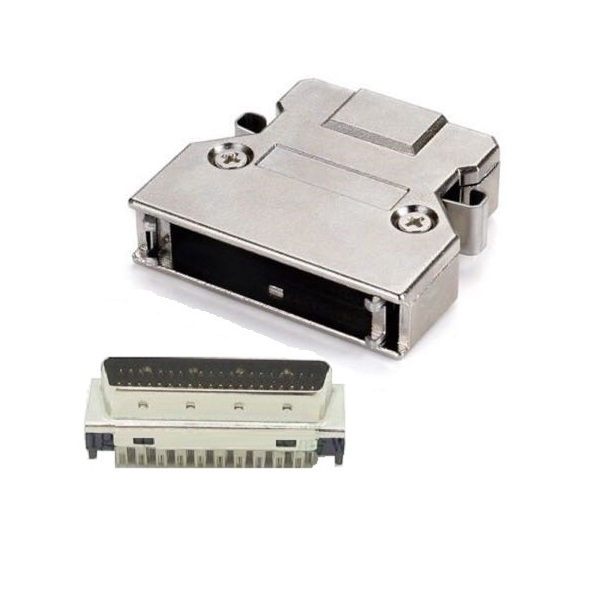 SCSI-II 36Pin Male Connector With ZINC Hood(Latch Type)