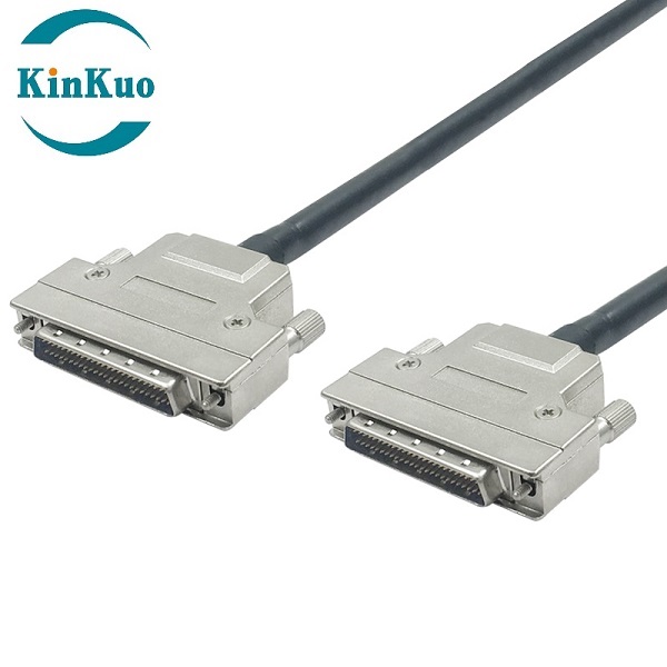 SCSI-II 50Pin Male Cable ZINC Hood Screw Type