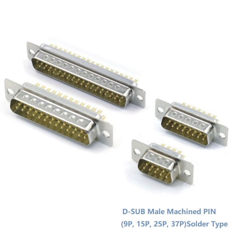 D-SUB Male Machined PIN Solder Type Connector(9P, 15P, 25P, 37P)Series