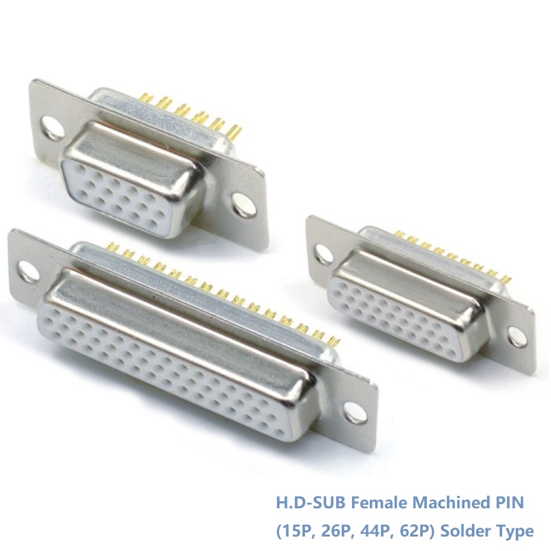 H.D-SUB Female Machined PIN Solder Type Connector(15P, 26P, 44P, 62P)Series