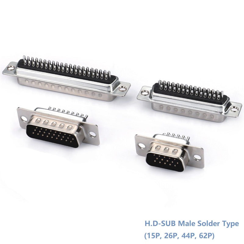 H.D-SUB Male Solder Type(15P, 26P, 44P, 62P)Series