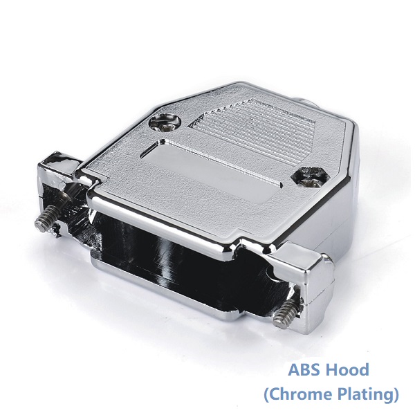 D-SUB 25Pin(HDB 44Pin)ABS Plastic Hood (Chrome Plating)