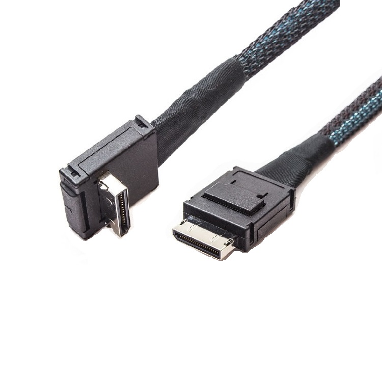 SFF-8611 Oculink 42Pin RA to STR Cable