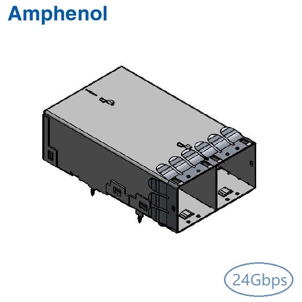 24Gbps SFF-8644 1x2 R/A Connector