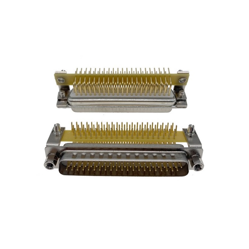 H.D-SUB 62Pin Male Machined PIN R/A Type Connector For PCB