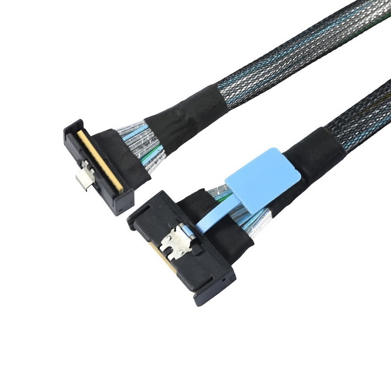 MCIO 8i 74Pin STR-RA Cable PCIe Gen 5.0