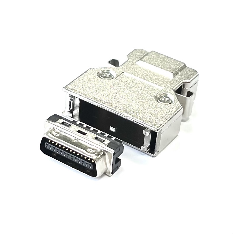 SCSI 26Pin Male Connector With Zinc Hood(Latch Type)