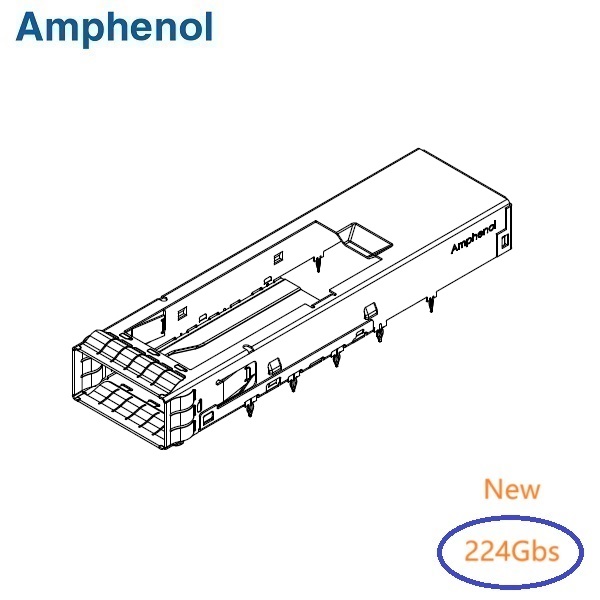 QSFP-DD 224G 1x1 Cage